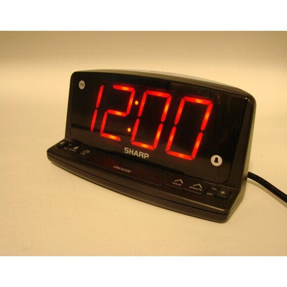 Sharp Alarm Clock Jumbo Display With Night Light Model No. SPC1225 Cord Electric - Picture 2 of 12